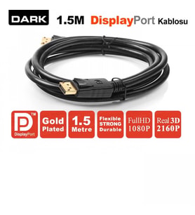 DARK DARK DK-CB-DPL150 1.5metre Display Görüntü Kablosu Siyah