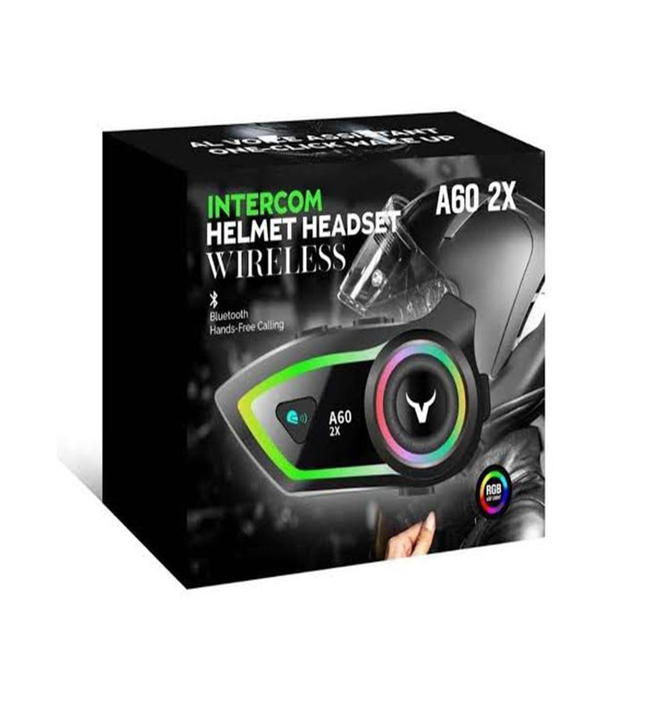 A602X IP67 Su Geçirmez İNTERKOM RGB Işık Wireless Motor Motosiklet