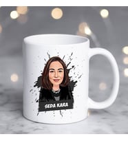 Kişiye Özel Kadına Hediyelik Karikatürlü Kupa Bardak