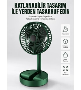 Katlanabilir Usb Şarjlı Masaüstü Soğutucu Mini Fan Telefon Tutucu Yeni Nesil