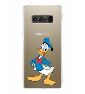 Samsung Galaxy Note 8  Kamera Korumalı Kapak Donald Duck Tasarımlı  Şeffaf  Kılıf