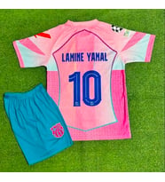 F.c Barcelona 2025-26 Yeni Sezon Lamine Yamal Özel Konsept Çocuk Forması 2li set (PİNK) pembe