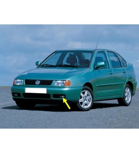 VW Polo Classic 1996-2002 Ön Tampon Sol Sis Farı Kapağı 6K5853665