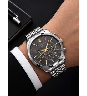 Frank Alex Design Erkek Kol Saati Çelik Kordon Takvimli Kadran Şık Premium 2 Yıl Garantili E07273.4