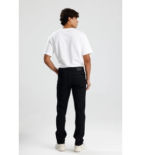 #ErkekJean Siyah Denim Straight Fit Form Clint50 Rahat Konforlu Erkek Jean Pantolon