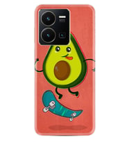 Vivo Y22 Kılıf Silikon Desen Özel Seri Avokado Skate 1741
