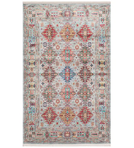 Bespoky Eberndorf Mavi Patchwork Pamuklu El Dokuması Alan Halısı