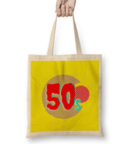 50s Vintage Retro Design  Slogan  Style Art- Tv Kid Movies Bez Çanta Uzun Saplı