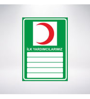 ilk yardımcılarımız 21x28 Arkası Sticker