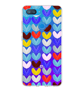 PrintiFy Xiaomi Mi 8 Lite ile Uyumlu 1mm Slim Fit Water Color 1 Baskılı Şeffaf  Kılıf