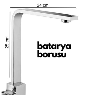 Krom Mutfak Evye Batarya İçin Köşeli Su Borusu Paslanmaz Ve Eca Uyumlu 25x25