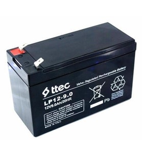 Ttec 12Volt 9Amper Bakımsız Kuru Akü - Kargo Ücretsiz