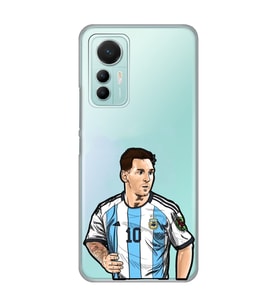 Xiaomi Mi 12 Lite Uyumlu Lionel Messi Desenli Şeffaf Telefon Kılıfı