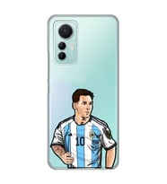 Xiaomi Mi 12 Lite Uyumlu Lionel Messi Desenli Şeffaf Telefon Kılıfı