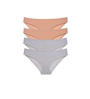 Mulvxbrf Brf02 4 Adet Süper Eko Set Likralı Kadın Slip Külot Ten Gri (Mulvix)