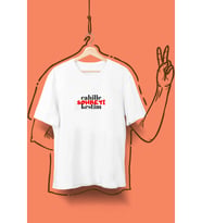 "Cahille Sohbeti Kestim" Baskılı Unisex T-shirt/Tişört - TÜM YAŞ GRUPLARI (Beyaz)