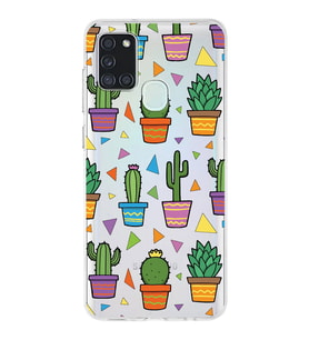 PrintiFy Samsung Galaxy A21s ile Uyumlu 1mm Slim Fit Water Color 4 Baskılı Şeffaf  Kılıf
