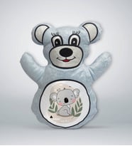 BK Gift Sevimli Sevimli Koala Tasarımlı Mavi Ayıcık Yastık-1