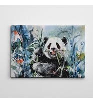 Panda Suluboya Kanvas Tablo