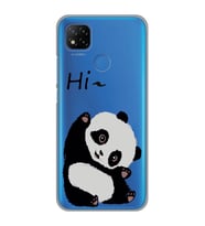 Redmi 9C / Redmi 10A Uyumlu Sevimli Panda Desenli Şeffaf Telefon Kılıfı