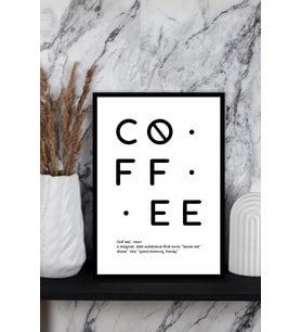 Coffee Temalı Çerçeve Görünümlü Mdf Tablo