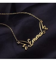 Kişiye Özel 925 Ayar Gümüş Zarif İsim Kolye (Gold)