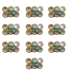 Hasbros Bant Şeffaf Koli Bandı / 45 mm x 100 YRD - 91 Metre / 6'lı 10 Paket - 60 Rulo