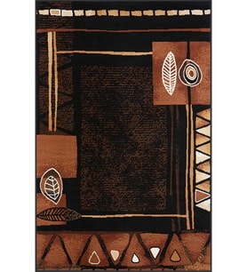 Eliana Home Baskılı, Yıkanabilir Kaymaz Taban Salon Halısı LNA1403 100x150 cm (Kahverengi)