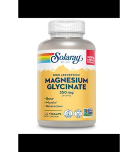 Solaray Magnesium Glycinate, New & Improved Fully Chelated BisGlycinate with BioPerine, High Absorption Formula, Stress, Bones, Muscle & Relaxation, 120 VegCapsul 3840 (Renksiz)