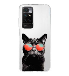 PrintiFy Xiaomi Redmi 10 2022 ile Uyumlu 1mm Slim Fit Kedi 3 050d Baskılı Şeffaf  Kılıf