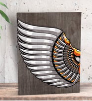 BK Gift Kanat Tasarımlı Dekoratif Mini Kanvas Tablo 15x20cm-1