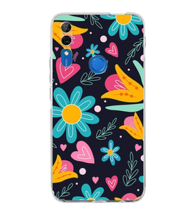PrintiFy Huawei P Smart Z ile Uyumlu Retro Color 1  Kamera Korumalı Şeffaf  Kılıf
