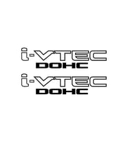26 X 7 Cm I-Vtec Dohc Araba Sticker Siyah Renk