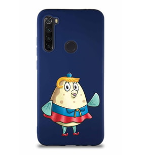 Xiaomi Redmi Note 8 Soft Premier Kapak Bayan Puff Tasarımlı Silikon Kılıf - Lacivert (Şeffaf)