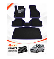 e-biz FORD TOURNEO-COURIER (2013-2023) Uyumlu EVA Oto Paspas Bagaj Paspası Dahil Siyah-Lacivert