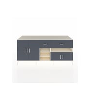 Kronos Konsol 5 Raflı 2 Çekmeceli 4 Kapaklı 220x59x99 Aytaşı-Antrasit/Antrasit