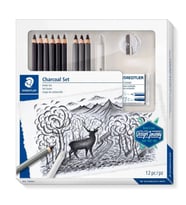 Staedtler Mars Lumograph Charcoal Füzen Çizim Seti (Siyah)