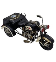 Highway Patrol Trike Dekoratif Metal Motosiklet