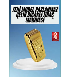 Paslanmaz Çelik Gold Tıraş Makinesi, Şarjlı, Pratik ve Şık Tasarım