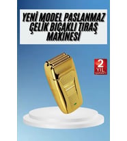 Paslanmaz Çelik Gold Tıraş Makinesi, Şarjlı, Pratik ve Şık Tasarım