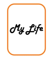 My Life - Benim Hayatım Oto Motor Sticker Siyah 20*7 Cm