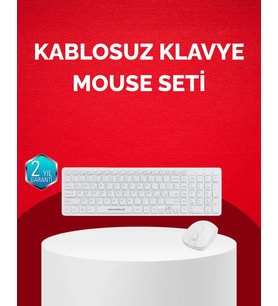 Tam Boy Kablosuz Klavye Mouse Seti - Gelişmiş Bağlantı Ve Sessiz Performans