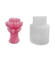 Tahtakale Toptancı Silikon 3D 13 G ü llü Çiçek Buketi Mum Kalıbı