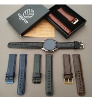 vagave Huawei Watch GT / GT2 / GT2e / GT2pro GT3 / GT3 pro 46mm İsme Özel Deri Kordon 5 Renk (Mavi)