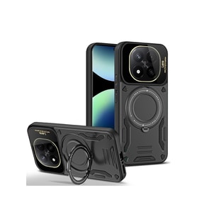 Pilelistore   Xiaomi Redmi Note 14 Pro 5G Kılıf Joy Lens Standlı Kapak - Siyah