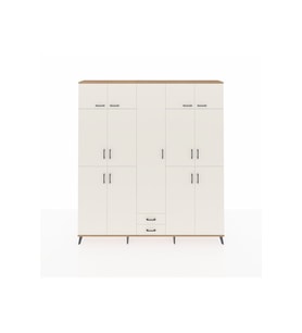 Arges Gardrop 10 Raflı 2 Çekmeceli 4 Askılı 220x30x243 Çam-Aytaşı