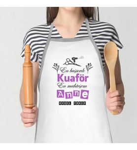 Kişiye Özel Kuaför Annelere Özel Mutfak Önlüğü