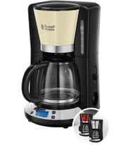 Hobbs Remington 24033-56 Kahve Makinesi Colours+ Creme (Maks. 10 Fincan, 1,25 l Cam Sürahi, Sıcak Tutma Plakası, 1100 W)