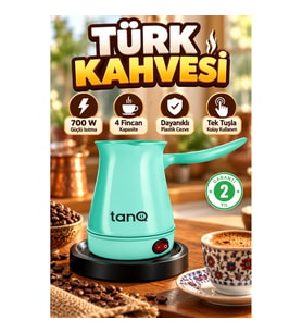 Elektrikli Türk Kahvesi Makinesi 700 Watt 4 Fincan Kapasiteli Plastik Cezveli