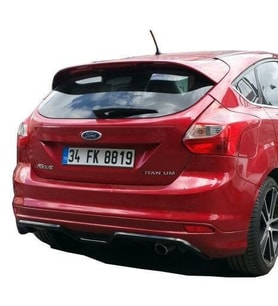 Ford Focus Uyumlu 3 Hatchback 2012 - 2014 Arka Tampon Eki - Difüzör (Plastik) (Karışık)